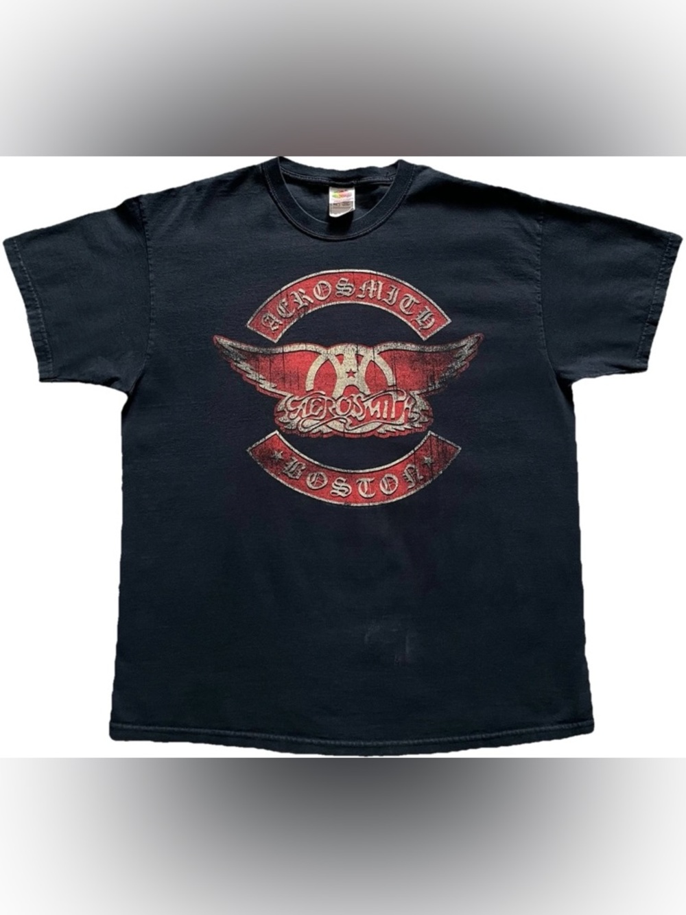 Vintage Y2K Aerosmith T-Shirt Black Size XL Music Band Rock
